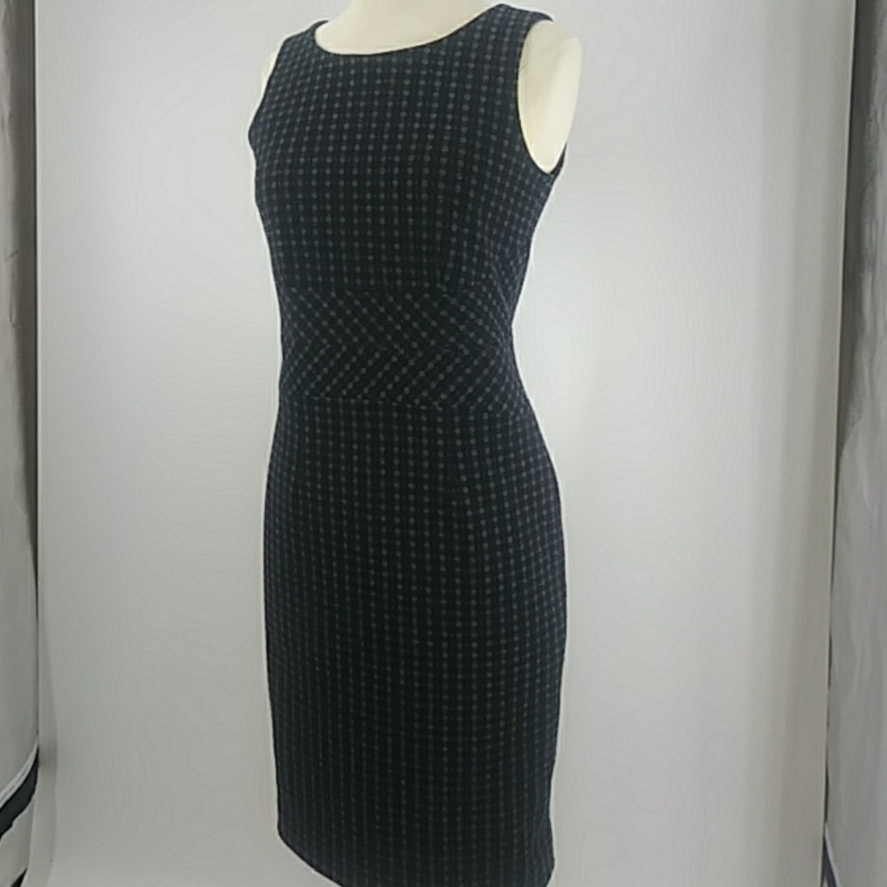 Cleo black/gray sleeveless sheath dress-sz 2P